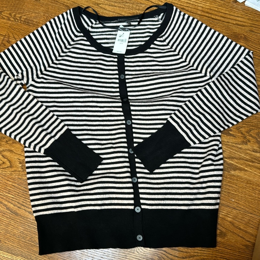 Lane Bryant striped cardigan sweater -size 14